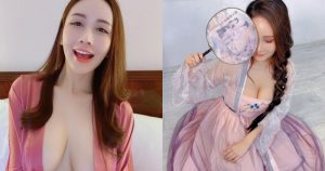 超兇猛漢服正妹！「雪白爆乳」齊胸裙包不住，解開果然「尺寸驚人」！【EV棋牌】-EV棋牌