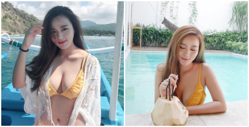 奶奶跟椰子一樣大！氣質「巨乳正妹」穿上比基尼展現天然美乳，比例太驚人了！【EV棋牌】-EV棋牌