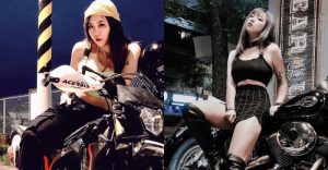 檔車帥妹「又瑄」攜３４Ｆ強力車頭燈上路，整路司機誓死跟著蜜桃狂追！【EV棋牌】-EV棋牌