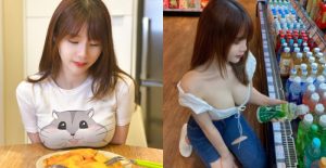 甜美女孩「VALENT 鄔鋔嗪」超商爆乳採購　白嫩雙奶靠著冰箱保鮮【EV棋牌】-EV棋牌