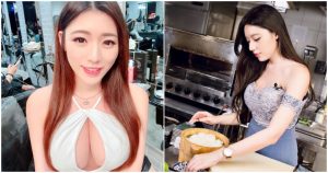 哪來這麼火辣的師傅！「比基尼正妹」Kiki 謝立琪體驗日料店長　低胸洋裝登場讓人難專…【EV棋牌】-EV棋牌