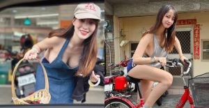 正妹在民間！雲林鄰家妹「Vina」騎車超犯規，「啷出美乳」鄉民都凍未條！【EV棋牌】-EV棋牌