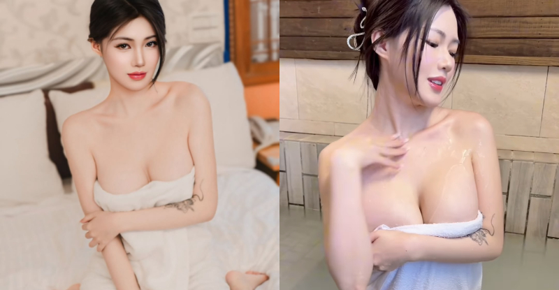 爆乳正妹「陳仙」托奶淋泉水，「銷魂曲線」讓粉絲超躁熱！【EV棋牌】-EV棋牌