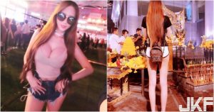 音樂祭「爆乳長腿妹」!低胸上衣「渾圓大奶」炸出!熱褲下微笑美臀+修長美腿好辣!【EV棋牌】-EV棋牌