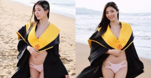 長腿土木工程師畢業袍下藏火辣身材　致命曲線超犯規！【EV棋牌】-EV棋牌