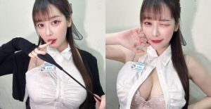 老師你的扣子爆開了!退役空軍《菈菈》化身性感教師要拿皮鞭調教【EV棋牌】-EV棋牌