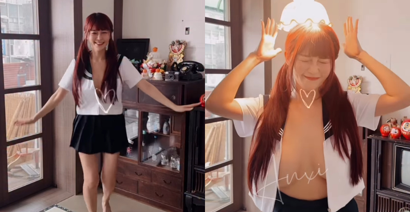 人體開關！爆乳小學妹「安希」放學大解放，「圓大車燈」一頂就發亮！【EV棋牌】-EV棋牌
