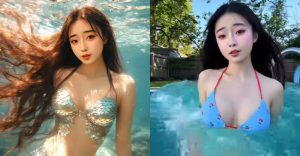 水下仙境！比基尼正妹「玲奈Lena」爆乳下潛，秒變夢幻美人魚！【EV棋牌】-EV棋牌