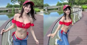 青草湖驚見比基尼正妹!「羽晴Min」腰瘦奶膨,褲頭也失守!【EV棋牌】-EV棋牌