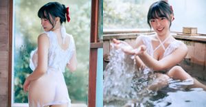 湯泉美人「苡昕」半透衣料，「邪惡蜜臀」若隱若現超誘惑！【EV棋牌】-EV棋牌