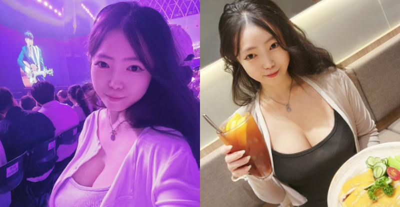 JJ小粉絲「章魚孃」演唱會曬胸器，「秀深美乳溝」還不小心有了！【EV棋牌】-EV棋牌