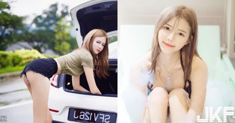 整理後車廂也要「技術走光」!氣質正妹「熱褲過短」,屁股蛋「兩片小肉肉」跑出啦!