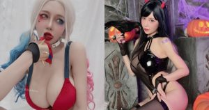 「巨乳版小丑女」萬聖節出動！胸前份量「太嚇人」，狂吸3.3萬網友按讚！【EV棋牌】-EV棋牌