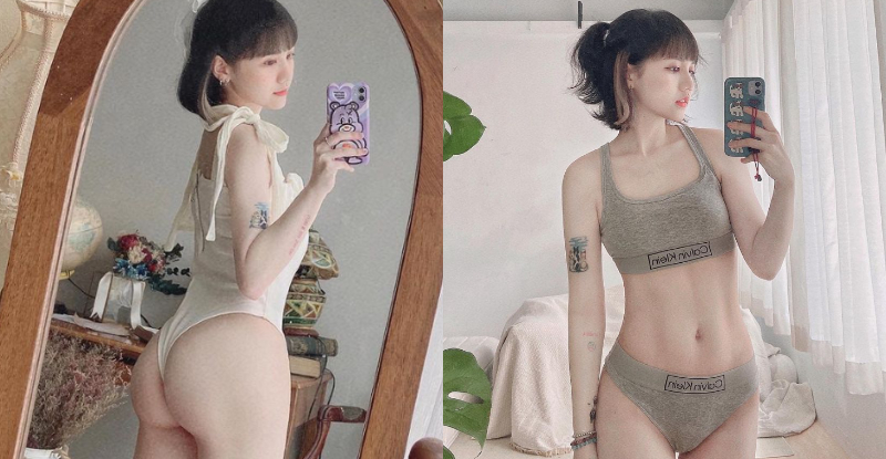 「人氣大眼妹」全身鏡前放曬性感腹肌，「白嫩翹臀」讓臀控嘆為觀止！【EV棋牌】-EV棋牌