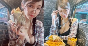 真是可口!「米亞Mia」餐前「擠弄軟嫩雙球」,深美事業線讓男粉眼福超飽!【EV棋牌】-EV棋牌