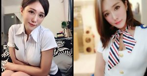 胸前腫腫der！「大奶空姐」制服被撐爆，胸前軟嫩讓上衣被擠歪了！【EV棋牌】-EV棋牌