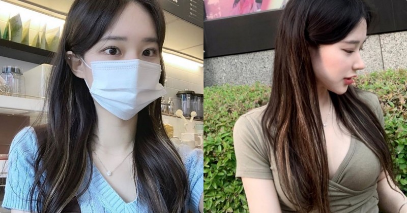 路邊的側顏妹子「酥胸太迷人」，「微低胸的上衣」好有看點！【EV棋牌】-EV棋牌