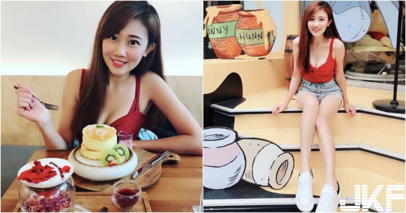 開動啦！長髮甜美妹子「低胸爆乳」吃甜食！「雪白圓乳」比舒芙蕾還大！【EV棋牌】-EV棋牌