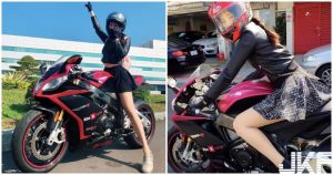 好辣！路上重機正妹「長腿超逆天」，不科學比例「脫掉還有渾圓美乳」！【EV棋牌】-EV棋牌