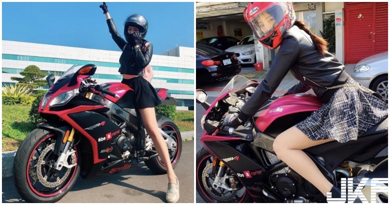 好辣!路上重機正妹「長腿超逆天」,不科學比例「脫掉還有渾圓美乳」!
