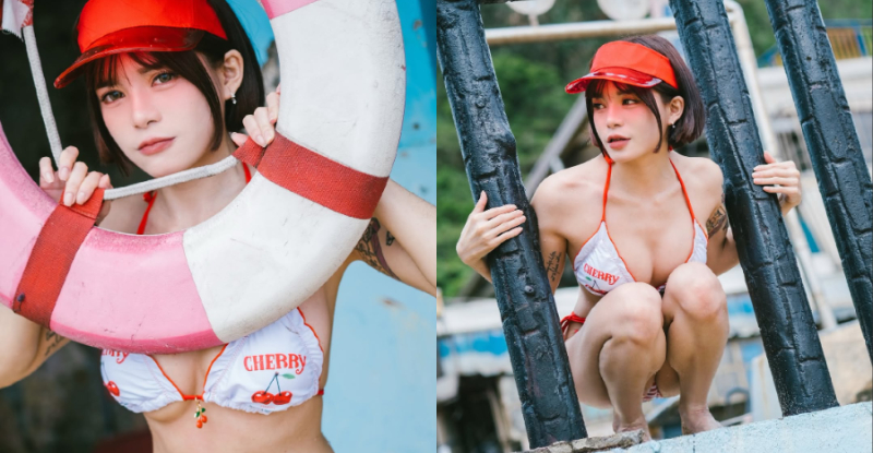 小隻馬「容容」櫻桃比基尼遊海邊，「前凸後翹」曲線超誘人！【EV棋牌】-EV棋牌
