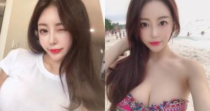 高顏值正妹「海邊低胸視角」，水嫩美乳讓遊客都暈了！【EV棋牌】-EV棋牌