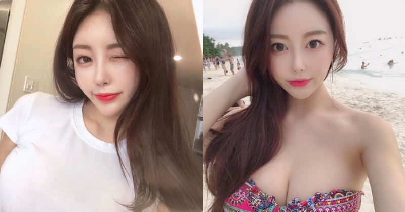 高顏值正妹「海邊低胸視角」，水嫩美乳讓遊客都暈了！【EV棋牌】-EV棋牌