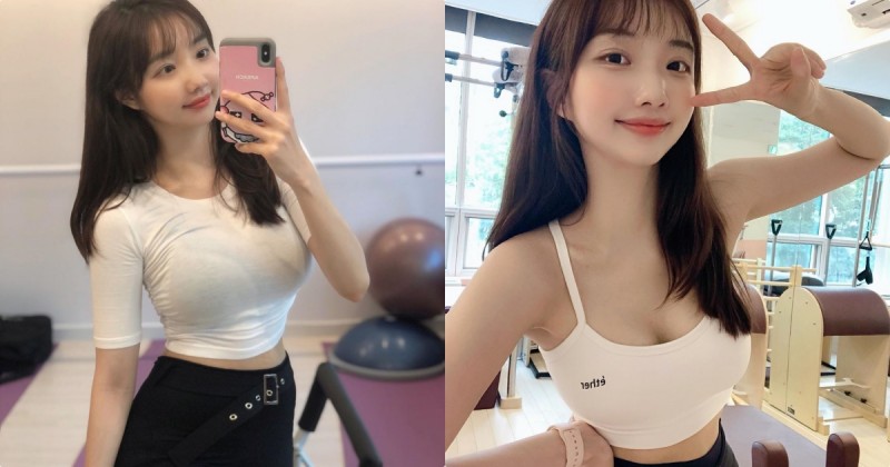 童顏巨乳的彼拉提斯教練「Jelly」，教學時「深溝曲線」太使人分心！【EV棋牌】-EV棋牌