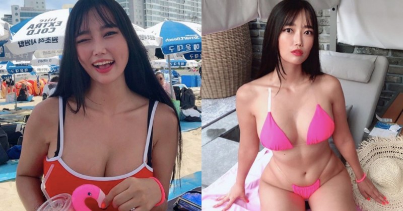 葫蘆型身材超讚！南韓「巨乳豐尻」健身網紅，比基尼小褲褲只有一片布！【EV棋牌】-EV棋牌