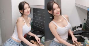 高顏值「美豔廚娘」傲人事業線好豐滿！強大的水蛇美腰視角太誘惑【EV棋牌】-EV棋牌