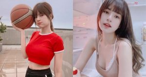 穿再多也藏不住！「天使級隱乳」白皙正妹愛看球賽…「胸前兩顆」比場上的籃球還吸睛【EV棋牌】-EV棋牌