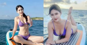 火辣壽星「仙仙Shan」後壁湖曬福利，槳板擺拍「美乳加大長腿」【EV棋牌】-EV棋牌