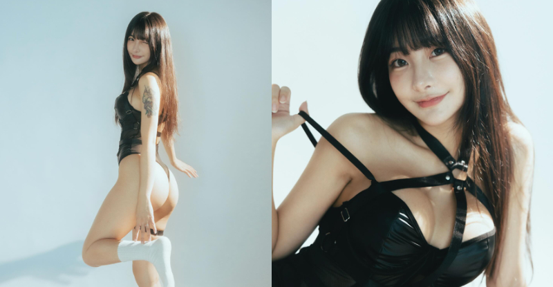 貓眼正妹「梗梗」黑馬甲上陣，「火辣蜜臀」每一動都超撩人！【EV棋牌】-EV棋牌