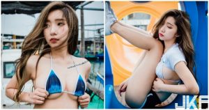 火辣小隻馬「最養眼爆乳照」！公園裡的邪惡姿勢，側乳直接溢出！【EV棋牌】-EV棋牌