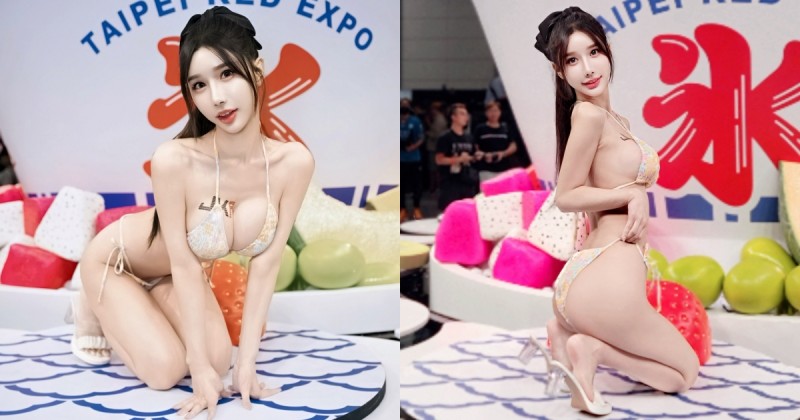 雪乳女神「夢夢」TRE現身！剉冰轉盤上「雪白美體」凹凸有致，幫粉絲清涼一夏！【EV棋牌】-EV棋牌
