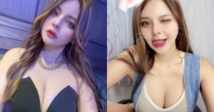 有著古銅美肌的正妹「佐藤麻優」，黑色禮服「事業線好深長」！【EV棋牌】-EV棋牌