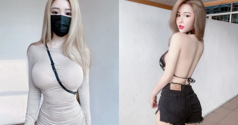 超狂「口罩巨乳妹」出沒！正面兩座「高聳雪山」太搶鏡，露出美背也讓人神魂顛倒！【EV棋牌】-EV棋牌