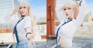 甜美女神初次挑戰Cosplay 化身「喜多川海夢」展現制服魅力【EV棋牌】-EV棋牌