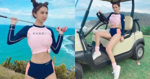 穿這樣打球甘丟？甜美正妹「雅涵Kimi」露蠻腰美腿現身高爾夫球場，看到她完全無法專心【EV棋牌】-EV棋牌