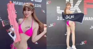 英文老師教你打水槍!「凱蒂老師」火辣比基尼濕身玩水,大喝特調奶酒!【EV棋牌】-EV棋牌