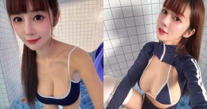 史庫水這樣穿可以嗎？巨乳甜心「安希」快把泳裝撐爆，彎腰兩粒溢出！【EV棋牌】-EV棋牌