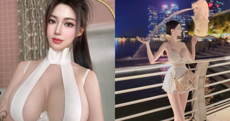 巨乳仙女「陳仙」魚尾獅前大秀兩粒！「超兇猛肉彈」路人看了都回頭【EV棋牌】-EV棋牌