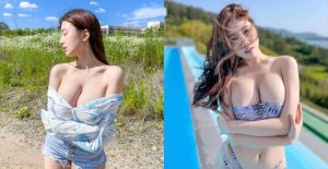 巨乳小姐姐完美示範何謂「掉出來」 這乳量有點厲害啊!【EV棋牌】-EV棋牌