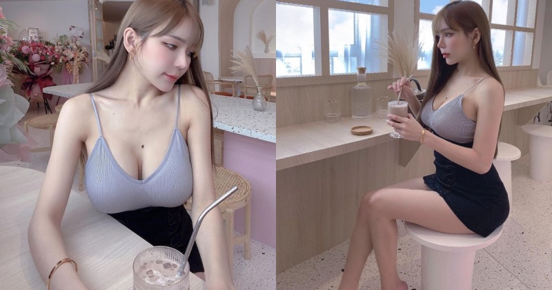 再冷也要辣！咖啡廳「神級爆乳正妹」奶味有夠濃！小背心配窄裙「性感曲線」沒在客氣～【EV棋牌】-EV棋牌