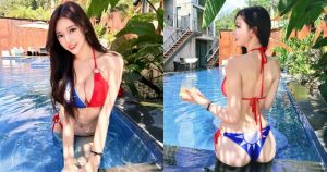 國慶女孩報到!正妹「謝立琪 Kiki」火辣國旗比基尼熱情慶祝雙十節【EV棋牌】-EV棋牌
