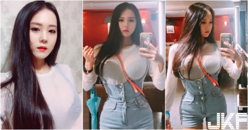 「小臉大奶妹」好兇啊！「巨型肉球」撐開衣服！連斜揹帶都被擠到變形…【EV棋牌】-EV棋牌