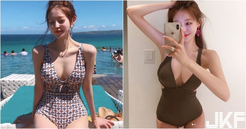 「白嫩爆乳老闆娘」親自示範！中路開開「雪白美胸」大方溢出！連身泳裝也好辣！【EV棋牌】-EV棋牌