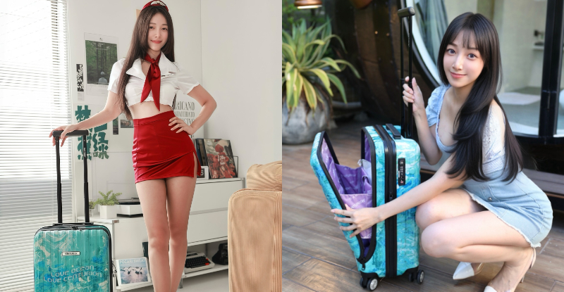 長腿姊姊「愛吃鬼Hani」化身性感空姐,「細腰美腳」帶粉絲一起飛!