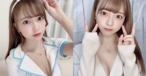 可愛櫻花妹「自拍穿上深V款式」,「超萌表情」讓人招架不住!【EV棋牌】-EV棋牌