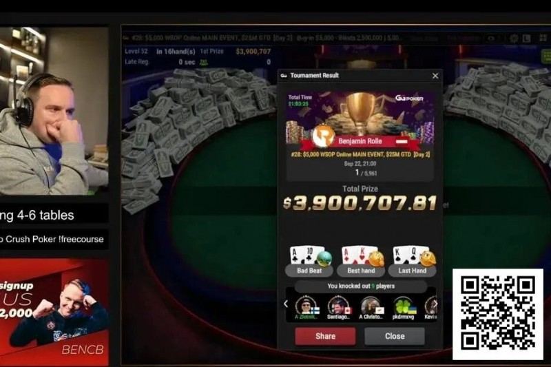【EV扑克】线上WSOP主赛冠军的忠告：善用剥削策略，不要过度迷信GTO！【EV棋牌】-EV棋牌